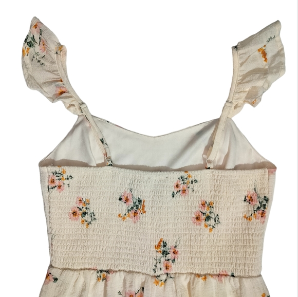 🆕 Lily Rose Ivory floral midi dress sleeveless tiered size M - Picture 7 of 12
